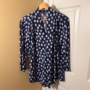 Cable & Gauge Navy and White Dot Top
